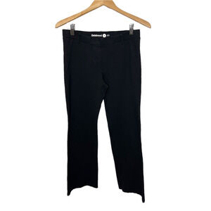 BETABRAND Women's Wide Leg Yoga Work Pant Faux Pockets Black Medium